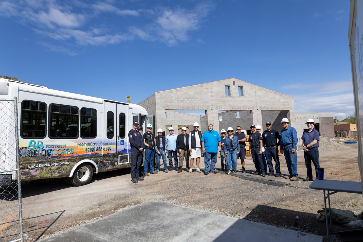 This weekend, the mayor and council toured the amazing progress being made on the Cave Creek fire station remodel. Special thanks to the Foothills Caring Corps for the transportation.