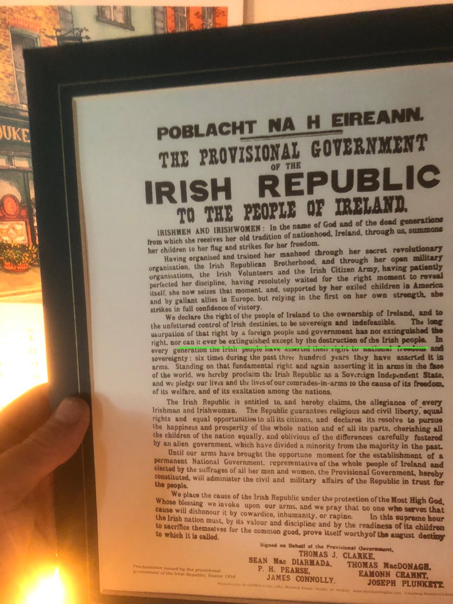 Our forefathers declared Ireland for the Irish. That only we attain control of Irish destiny & the long usurpation of that right by the Kingdom can’t  extinguish this right except by destruction of the Irish race.

What they couldn’t do it with guns, they’ll do with immigration.