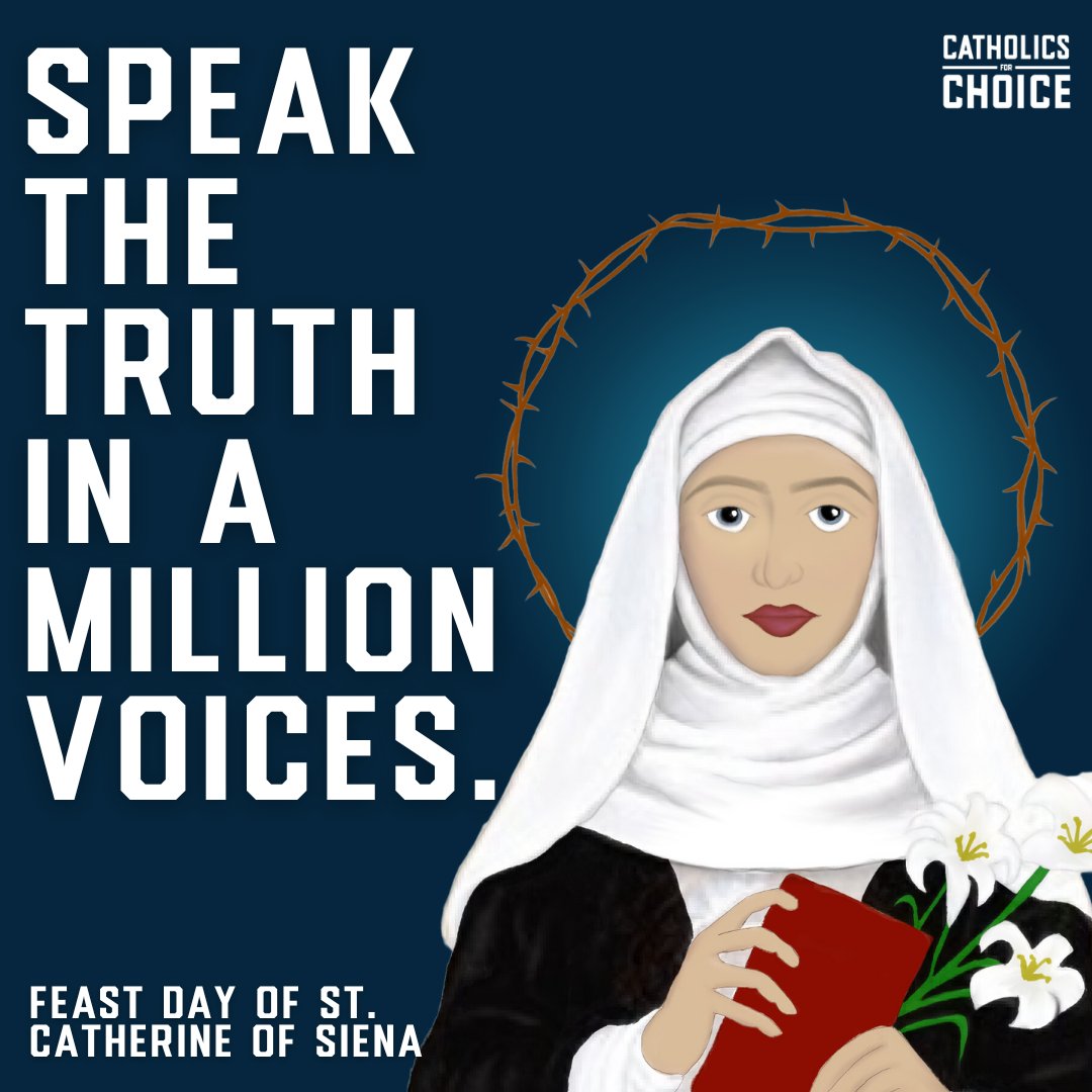 'Speak the truth in a million voices.' Happy feast day of St. Catherine of Siena! We honor this powerful church reformer and truth-teller today and every day — and remember to be who God meant you to be and set the world on fire. ❤️🔥