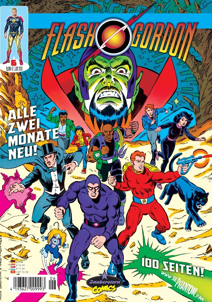 💥 Flash Gordon comic book no. 6 by Zauberstern Comics featuring Defenders of the Earth cover art by Alex Saviuk & Fred Fredericks. #thephantom #comicbook #flashgordon #mandrake #lothar #ming #defendersoftheearth #dote #germany