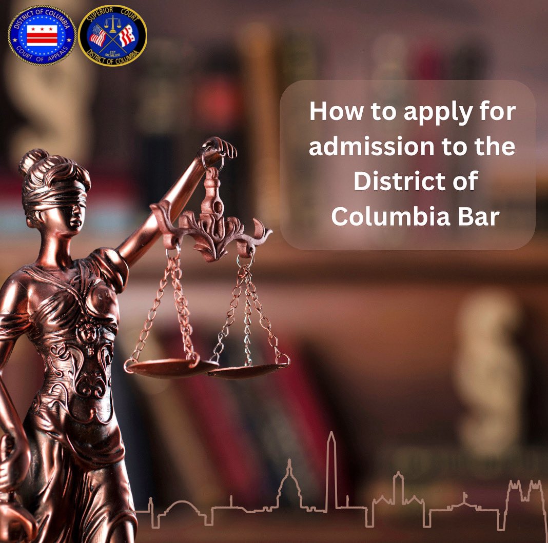 Are you looking for more information on how to apply for admission to the District of Columbia Bar? Read the details and find answers to FAQs on our website: dccourts.gov/court-of-appea… - #WashingtonDC #DCCourts