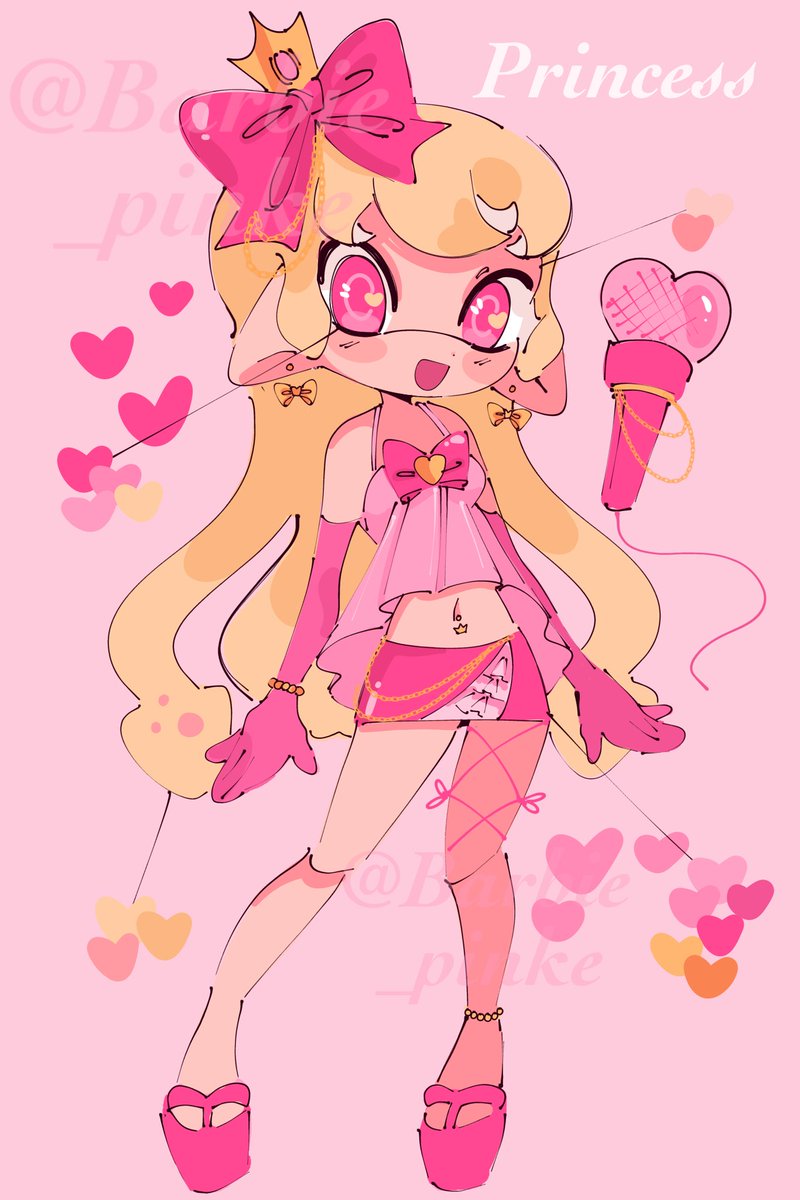 Splatoon idol adopt!💖💕💖 her name is Princess and her music genre is Future Bass!💖💖💖💖 she’s 25$ comment claim to adopt her, thank you! <33 #Splatoon3