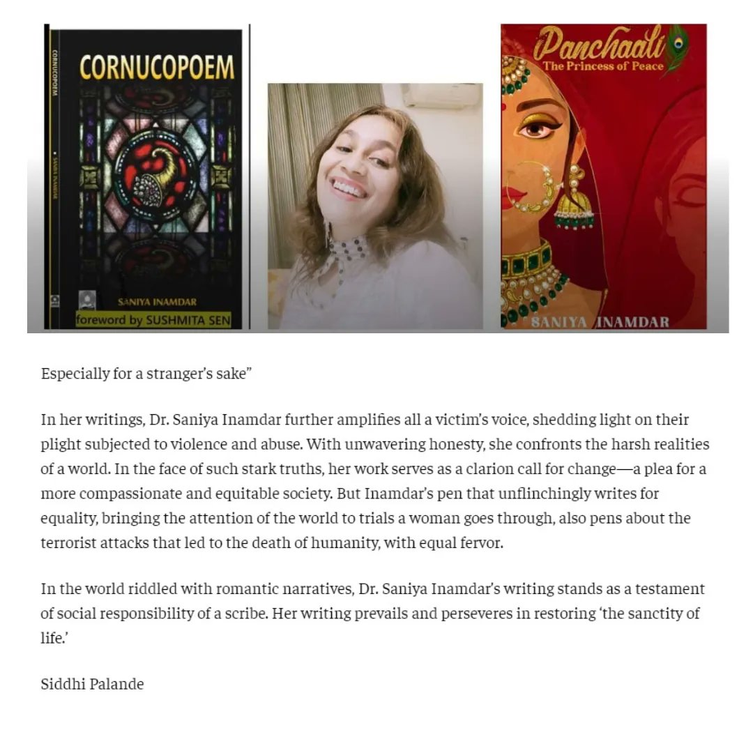 My analysis of author Dr. Saniya Inamdar's books makes it to THE PRINT. Grateful & Humbled. ✨️ You can read the entire article here - theprint.in/theprint-value… 🧿🦚🕉 ::::: #panchaali #saniyainamdar #Cornucopoem #indianmythology