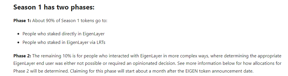 PSA to anyone angry at <a href="/eigencloud/"></a> rn thinking they are excluding <a href="/pendle_fi/">Pendle</a> from season 1...

Tl;dr they haven't, they are just shit at writing docs

The docs say that the users of "more complex defi protocols" aren't eligible for phase 1 but will be for phase 2.

The important