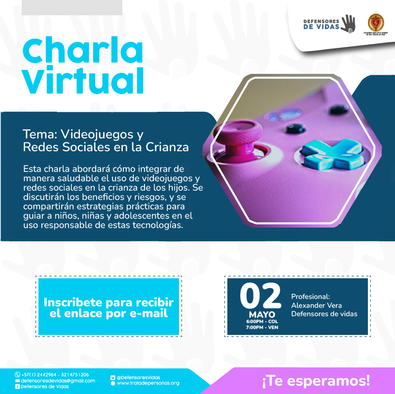 DefensoresVidas's tweet photo. 🚀 ¿Te preocupa cómo tus hijos utilizan los videojuegos y las redes sociales? 

🗓️ Fecha: 02 de mayo de 2024
🕕 Hora: 6:00 PM (Colombia/Perú/Ecuador/Panamá) / 7:00 PM (Venezuela)
🔗 ¡Inscríbete aquí! 🔗  https://t.co/yUrqpmh6nC

#crianza #educacioninfantil #Docentes https://t.co/npBeAWWOfn