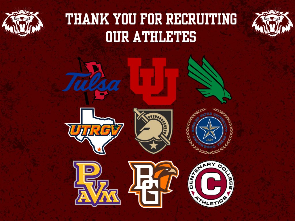 A big shout out to @UTRGVFootball @TulsaFootball @PVAMU_Football @BG_Football @ArmyFootballPR @HPUFootball @MeanGreenFB @Utah_Football @Gents_Football for coming out this past week to talk about our kids!