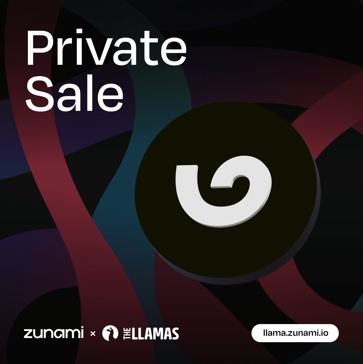 ZunamiProtocol's tweet image. 👀 Less than an hour until the start of the 1st round of The Llamas Private Sale! ✨

🔗 - llama.zunami.io