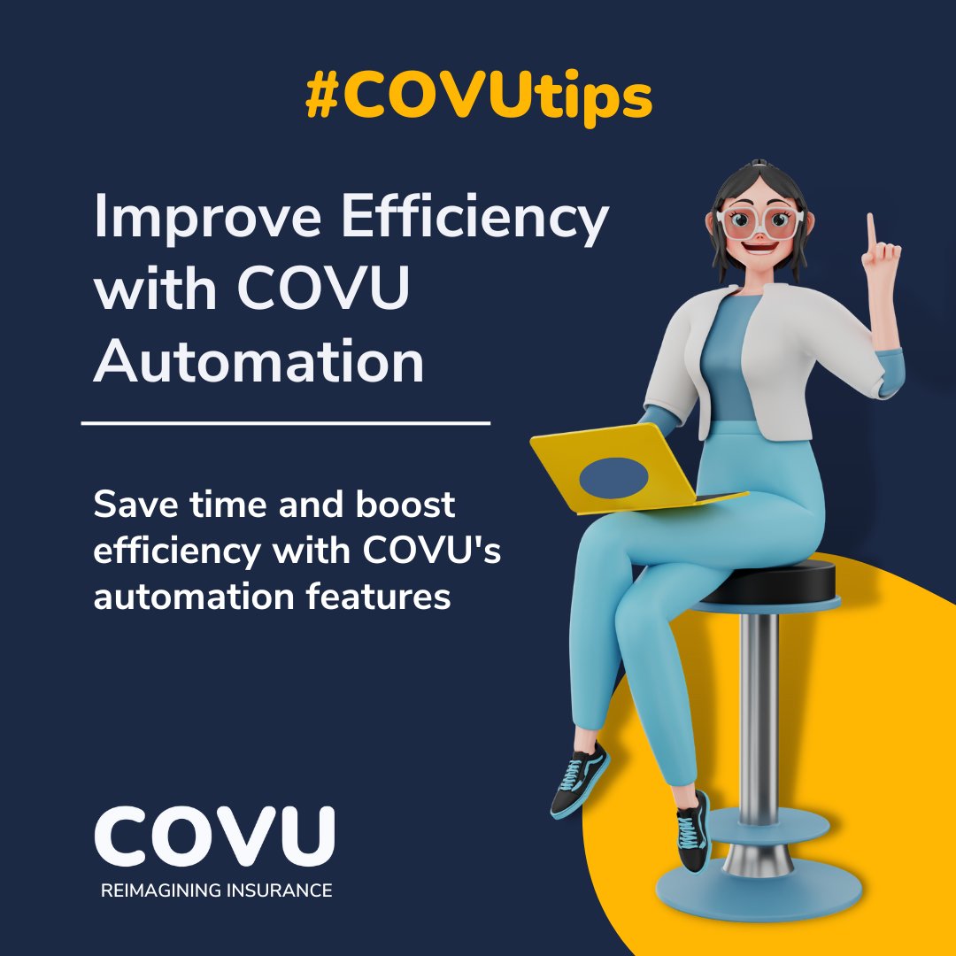 Automate routine tasks, from policy renewals to claims processing, and focus on what really matters—your clients. 

#COVU #COVUTips #Insurance #InsuranceAgency #InsuranceIndustry #tipoftheday #business #insurtech #investment