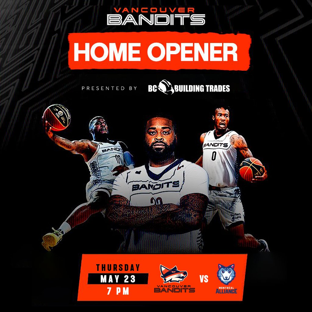 We are the proud presenting sponsor of the @vancitybandits May 23rd home opener at @LangleyEvents. It's going to be a great season of hoops action! We have tickets to give away to our members. Email info@bcbuildingtrades.org with your name and your union affiliation to claim.