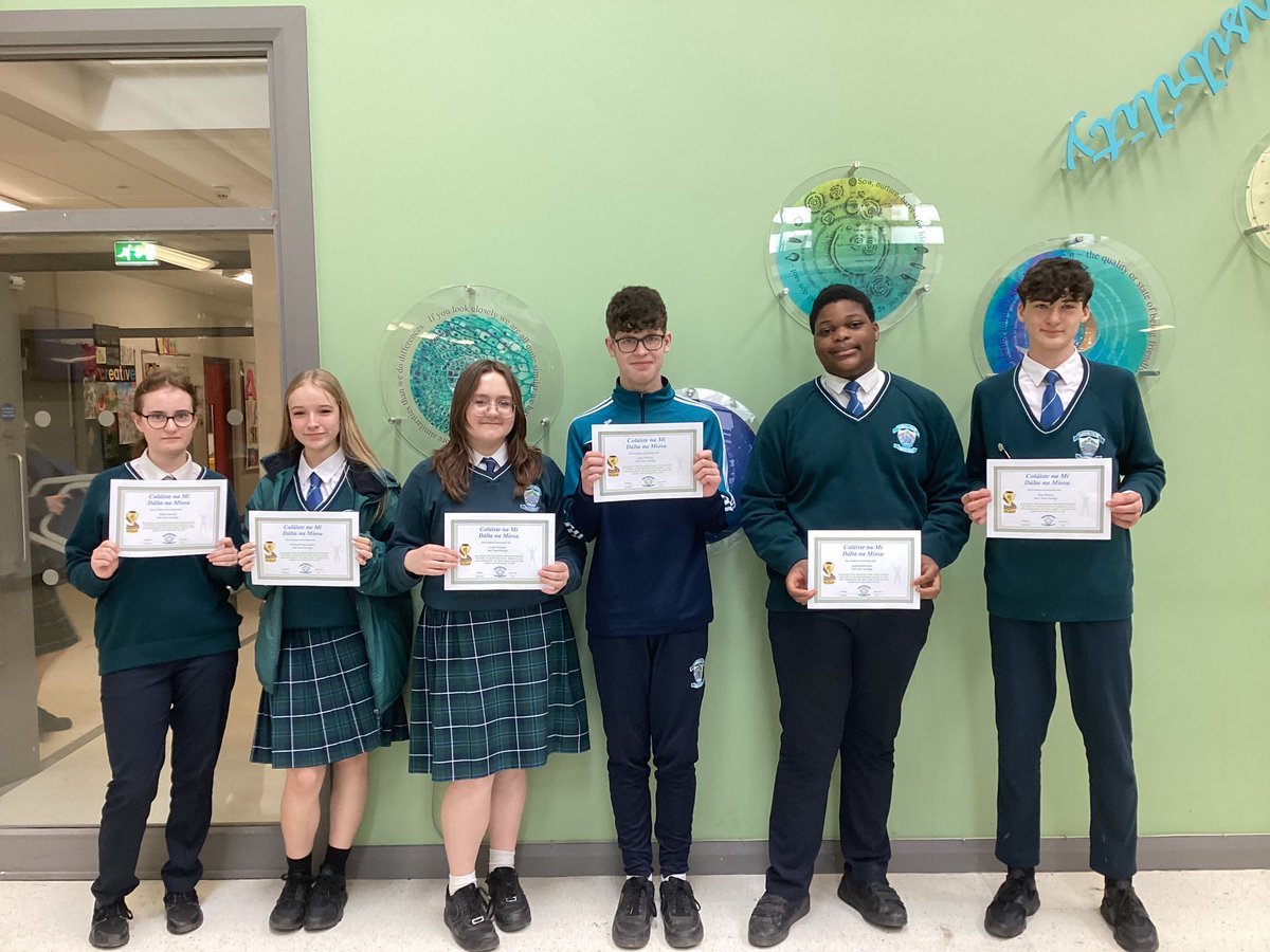 Congratulations to our student of the month recipients who were chosen from their Irish classes. These students have worked really hard in the subject and took part in all activities on offer during seachtain na Gaelige. Keep up the great work 🎉
#studentofthemonth