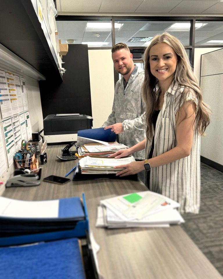 Happy Monday! It's a busy #endofmonth, and we know our elder law firms can relate. Andrea, Collin, and the rest of our sales and admin team are working to get those annuity applications processed and out the door! 👉🚪