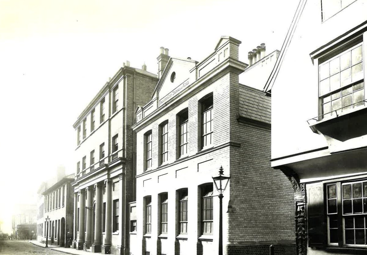 Where it all began... #OTD in 1878 Ipswich High School opened at the Assembly Rooms in Northgate St, Ipswich. The name of the school is just visible on the pediment. @mrdbrowning @IpswichHigh