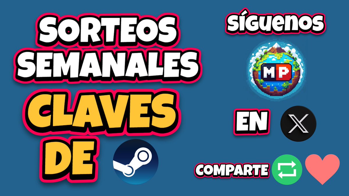 ¿Quieres ampliar biblioteca de #STEAM? Ayúdanos a conseguirlo! Vamos a hacer SORTEOS SEMANALES de claves de Steam y necesitamos participantes. Síguenos, comparte, repostea, da like... y cuando alcancemos 3 cifras de seguidores empezamos! Tenemos auténticos juegarrales esperando!