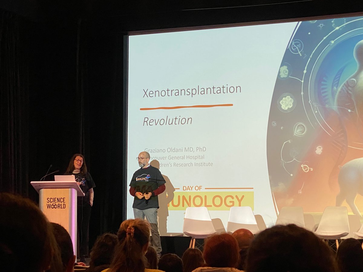 Thanks so much to @scienceworldca @Immuno_T, our sponsors, the public and stellar panelists (K Sherwood, D Sin, Peter Mui, T Steiner, C MacArthur,G Oldani) for celebrating the Int. Day of Immunology! Partnerships (patients/clinicians/scientists) is everything!