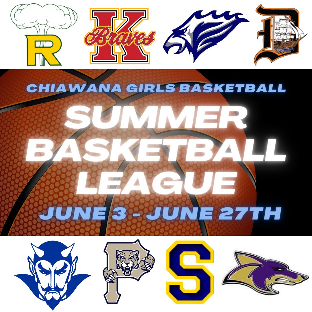 Introducing the Inaugural Chiawana Girls Basketball Summer League, June 3 - 27th 🔥🏀 ✅ Columbia -Burbank ✅ Chiawana ✅ Davis ✅ Kamiakin ✅ Richland ✅ Southridge ✅ Tri-City Prep ✅ Walla Walla We can’t wait to watch these teams in June. 💪🏽