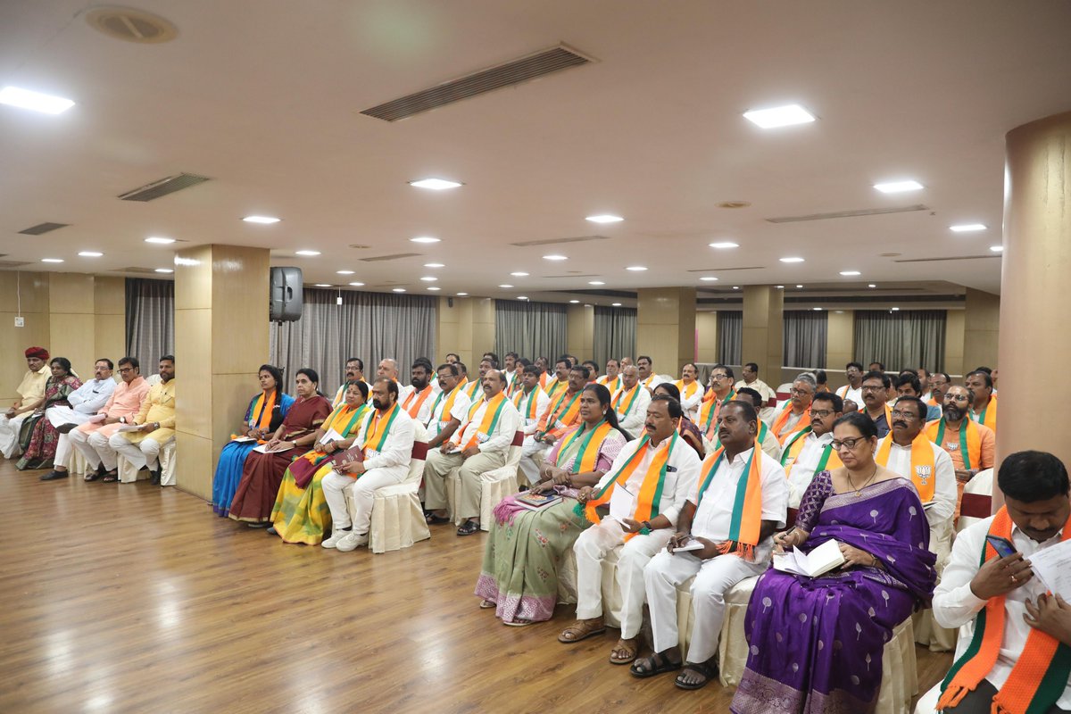 BJP National President Shri @JPNadda addressed the Cluster Meeting of Malkajgiri, Secunderabad, Hyderabad and Chevella Lok Sabha constituencies in Hyderabad, Telangana.