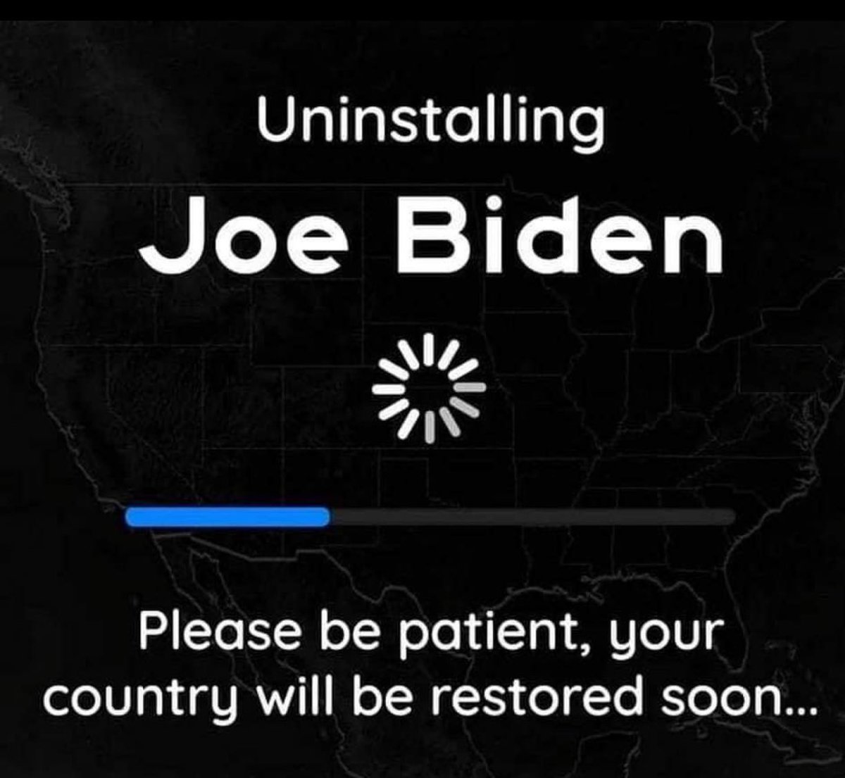 Patience please. Our country will be restored soon. Help is on the way.