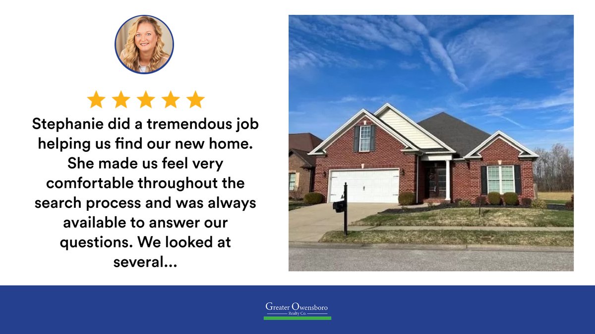 My latest RateMyAgent review in Owensboro.
 277483
rma.reviews/BcCAUIIuArXa