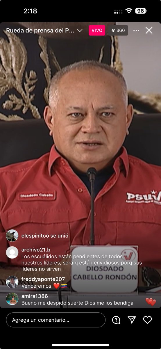 Diosdado Cabello: Una gran conspiración contra nuestro país…apoyamos la investigación caiga quien caiga