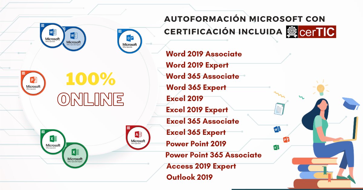 🚀¿Quieres aumentar tu destreza para elaborar presentaciones de TFG, TFM o CV?
💡Potencia tus habilidades con los cursos de Autoformación y Certificación Microsoft  Office Specialist (MOS) de #cerTIC
¡Visita nuestra web e inscríbete! certic.um.es/web/certic/for…
#CursosMicrosoft #MOS