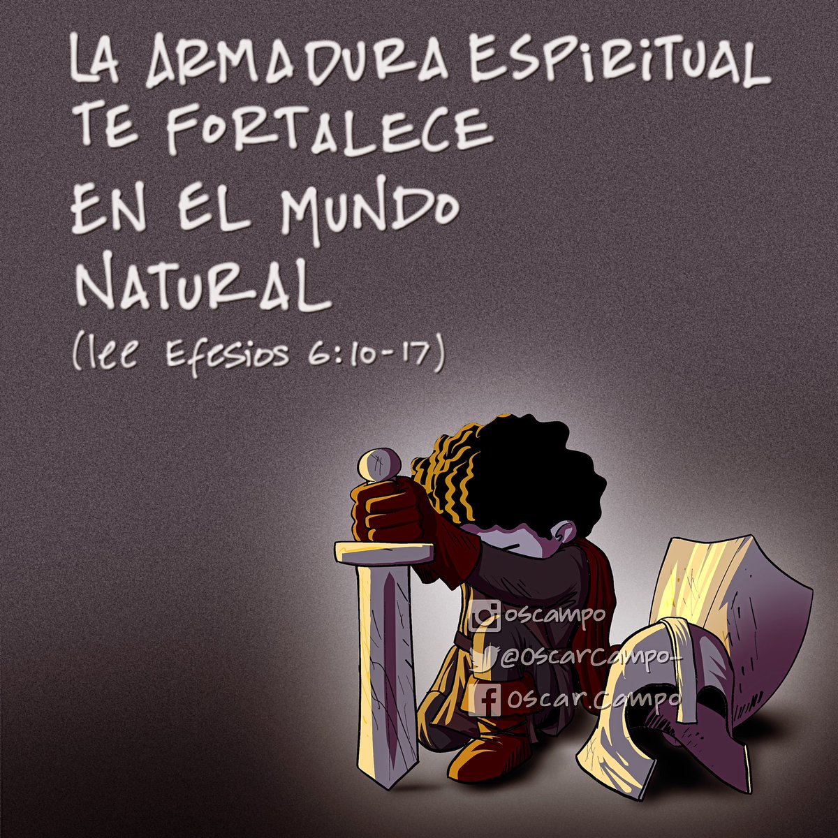 La armadura espiritual te fortalece en el mundo natural. (lee Efesios 6:10-17). #God #Jesus #illustration #wisdomtips #compartiresbendecir #todaysdoodle