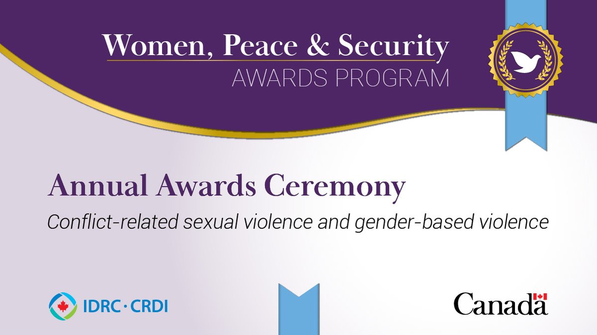 📢 Starting at 10:00 EST May 2nd: The #WPSAwards Ceremony. Join us to recognize the awards recipients and hear about their remarkable contributions to addressing conflict-related sexual violence (CRSV) and gender-based violence (GBV). 👉ow.ly/uAl550Rr9r8