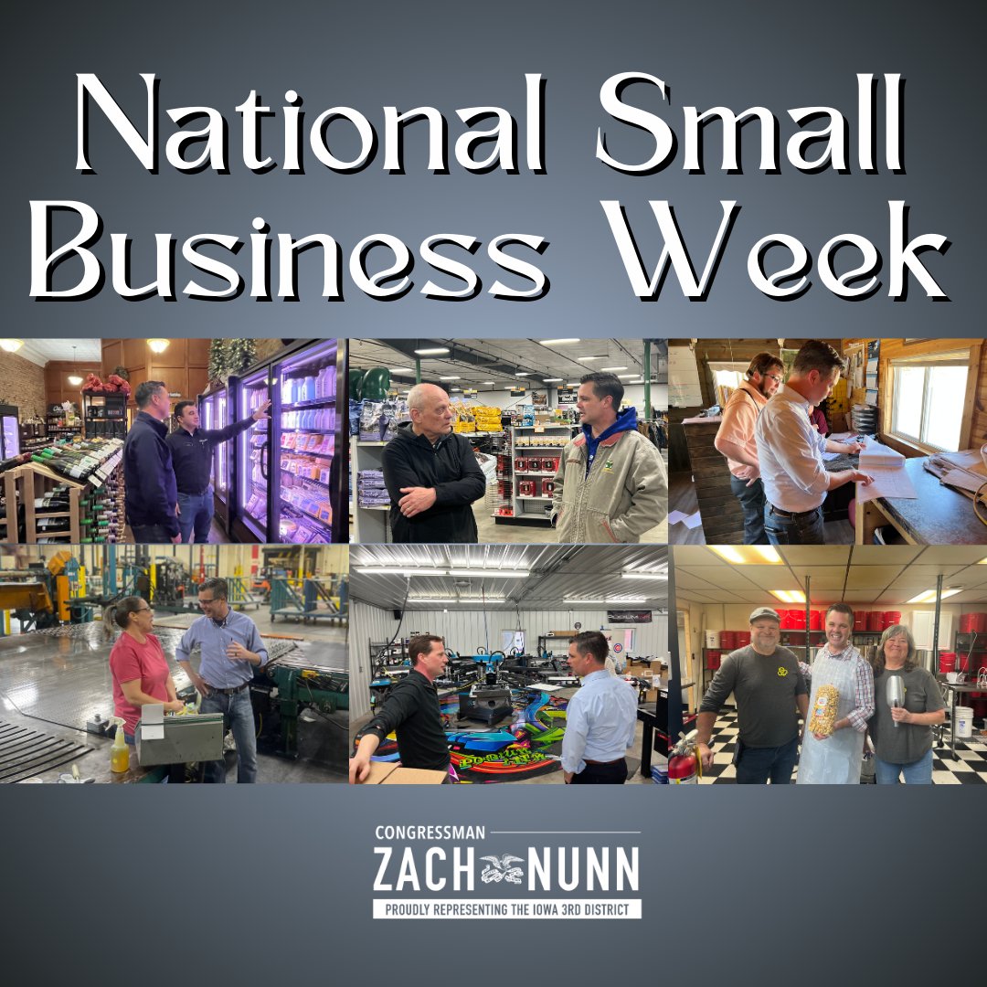 Iowa's more than 270,000 small businesses are the backbone of our economy. In Congress, I’m fighting to cut back bureaucratic red tape to help Main Street job creators thrive!