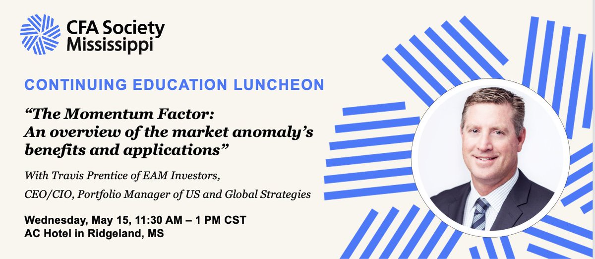 Join us for this free luncheon on Wednesday, May 15, at 11:30 AM CST as we hear from Travis Prentice, CEO/CIO and Portfolio Manager of US and Global Strategies at @EAMInvestors, LLC. **Registration Required** Click here to register: lnkd.in/eZfuRtjc