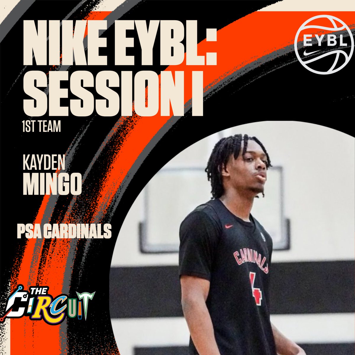 Nike EYBL Session I | 1st Team 🥇 Kayden Mingo | PSA Cardinals (NY) | 2025 Averages ➡️ 22.3 PPG, 5.0 RPG, 4.3 APG, 3.7 SPG All-Circuit Awards ⤵️ thecircuithoops.com/news_article/s… @NikeEYB #2024EYBL