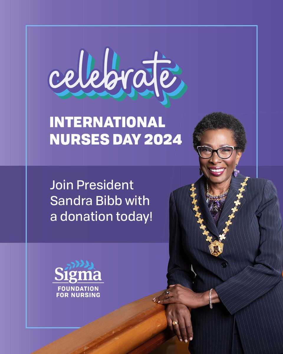 To celebrate the Foundation's 30th anniversary and International Nurses Day, Sigma President Sandra Bibb challenges you to join her as a Foundation research fund donor. She will match research fund donations totaling up to US $3,000. Donate » bit.ly/2xBx9wV