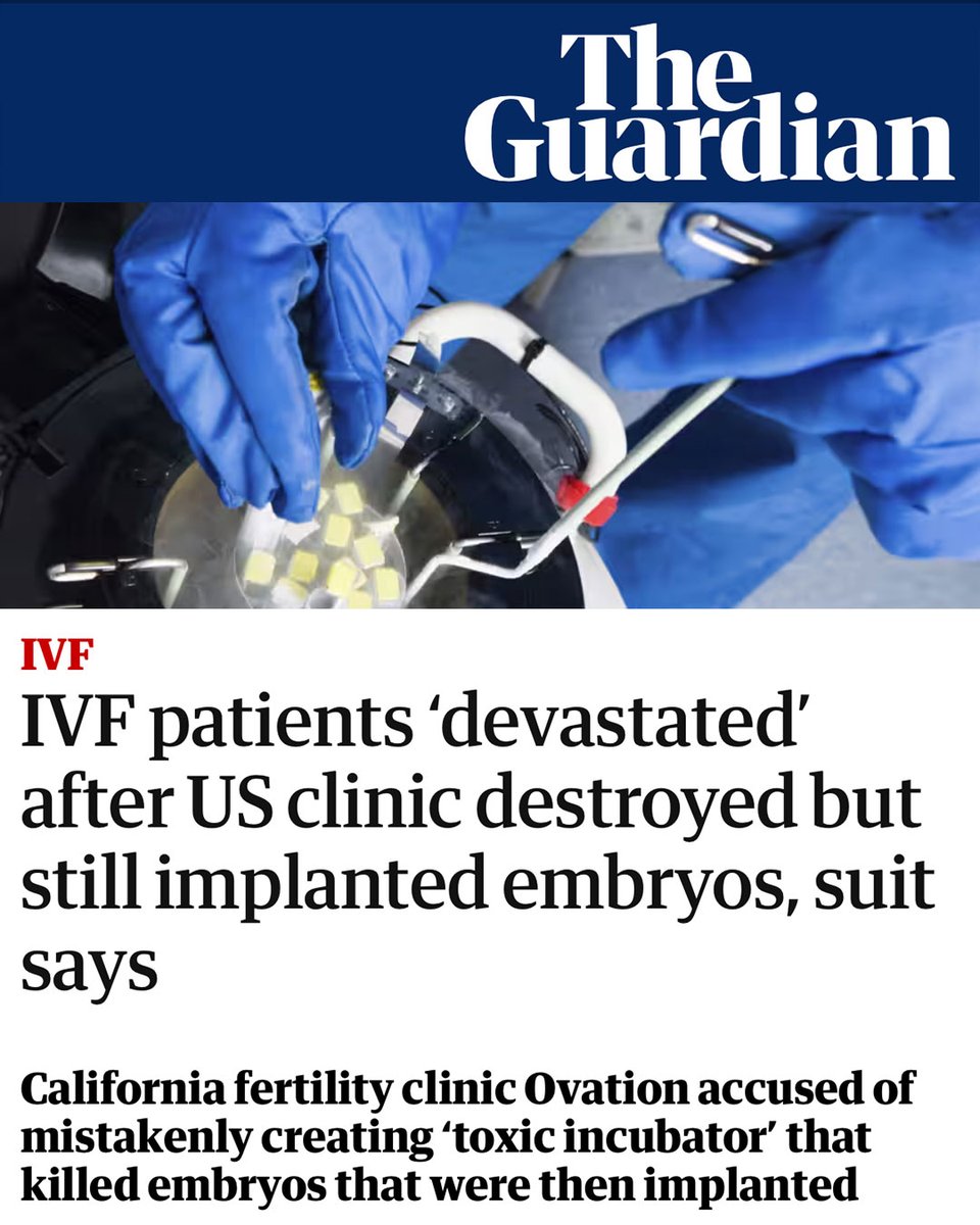 An IVF clinic in California is being sued by multiple couples for destroying their children in the embryonic form, then implanting the dead babies into the wombs of their mothers (even while knowing they were not alive). The attorney stated, “For some victims, this was their