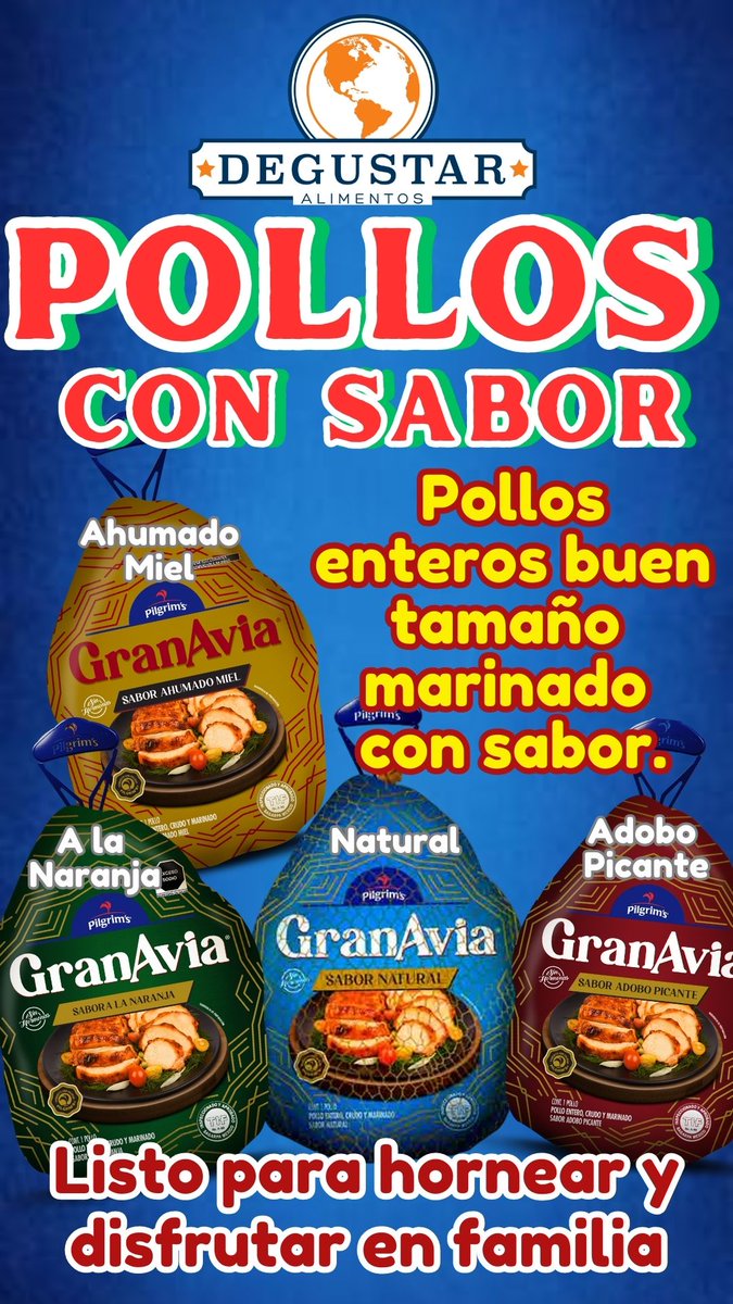 Pollos con sabor... Pollos GranAvia a un super precio...
solo calidad #DegustarAlimentos
4 sabores diferentes.. a un super precio...
ven y llévatelos
55 49 62 54 47  para más información.

#POLLOS #GranAvia #polloasado #Rostizados