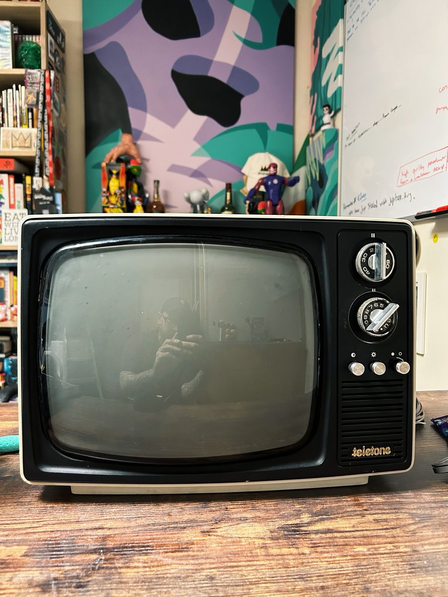 Saw this retro 70s TV in the local classifieds for €20 last week & couldn’t stop thinking about it.. 

Welcome home little guy!