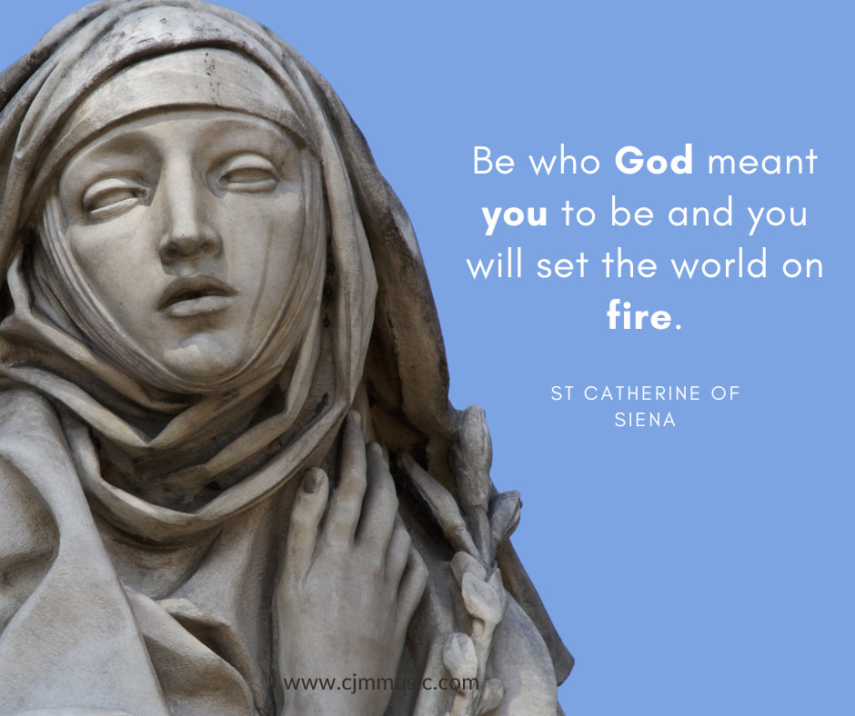 Today we remember the remarkable life and legacy of St. Catherine of Siena! We celebrate her unwavering faith, courage, and compassion. And we pray for the same courage and grace to truly be just who God meant each of us to be... #StCatherineofSiena #PrayforUs