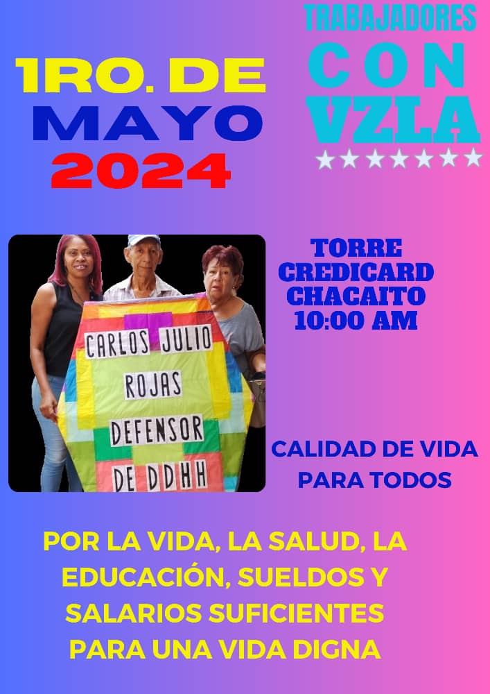 #1deMayo2024 #1DeMayoALaCalle #PresosPolíticos #LibertadParaLosPresosPoliticos #libertadDeExpresion #Venezuela #Libertad #DerechosHumanos