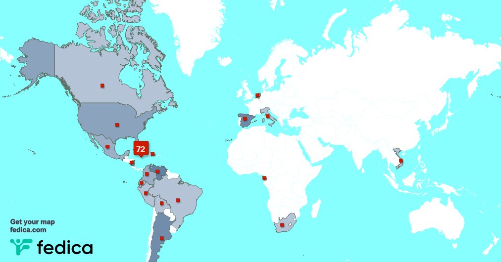 Mis seguidores viven en Cuba(73%),Venezuela(8%),España(5%) y más fedica.com/!LuisCub1