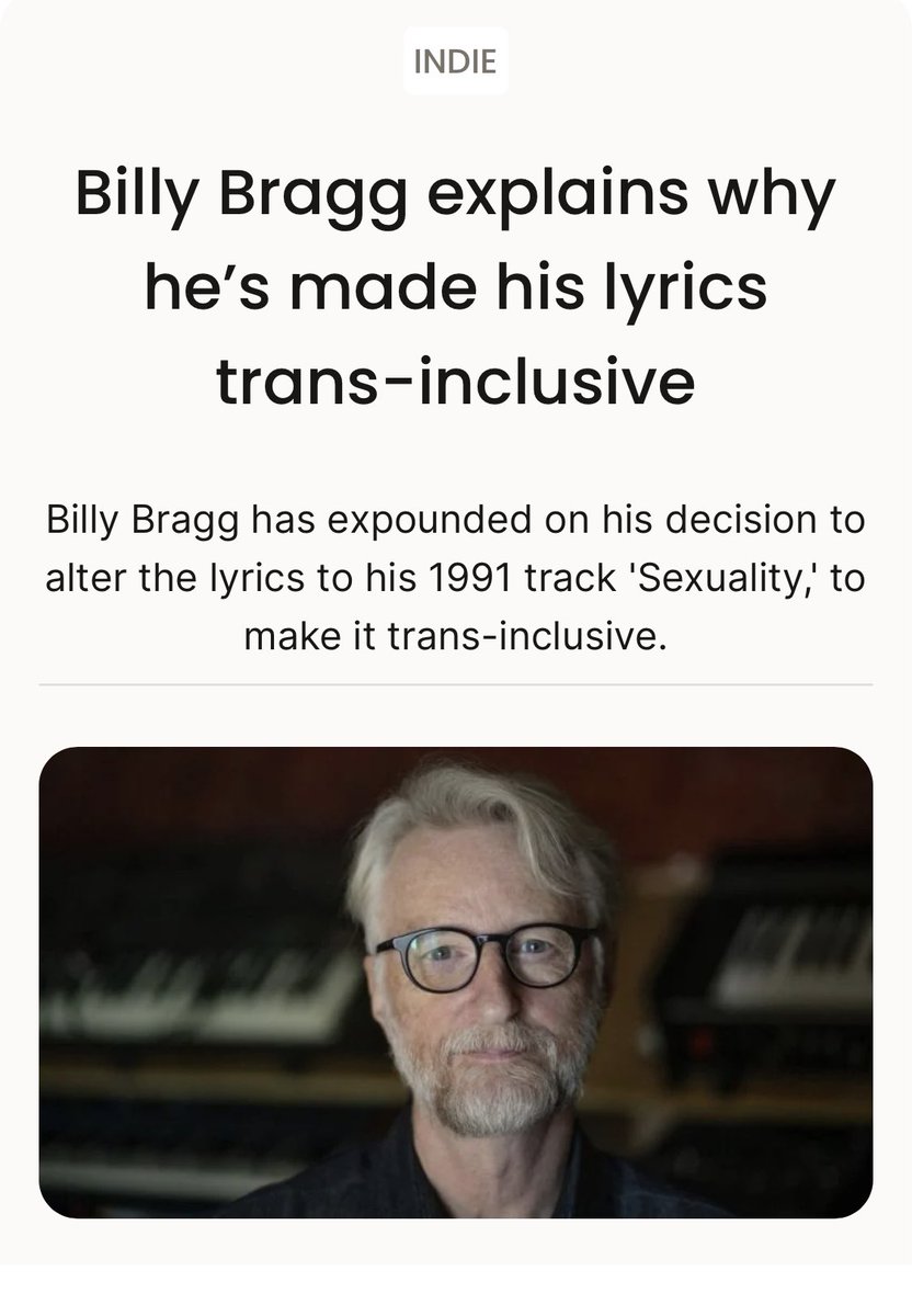 Come here to me. Look at @billybragg being a magnificent #TransAlly. 

Thanks Billy.

Love,

The Mams xxx