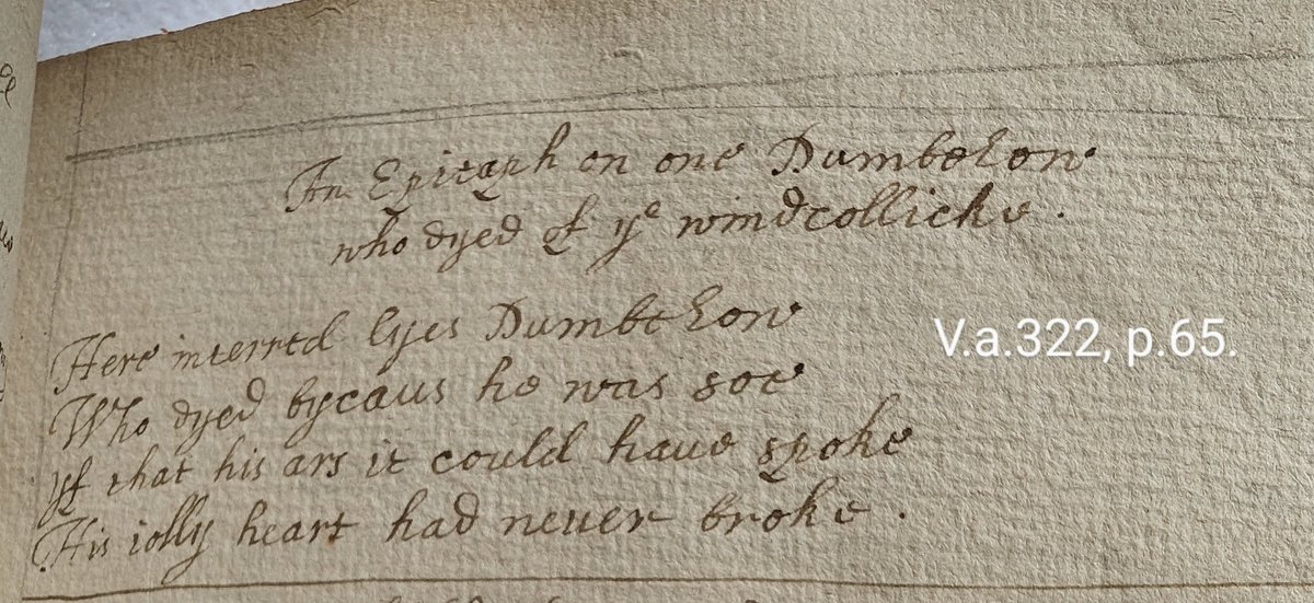 Douglas Clark (@disfordiscourse) on Twitter photo I couldn't help but laugh at this epitaph, though I don't think I want to end my days with 'windcollicke'! <a href="/FolgerResearch/">Folger Research</a> <a href="/FolgerLibrary/">Folger Shakespeare Library</a> I couldn't help but laugh at this epitaph, though I don't think I want to end my days with 'windcollicke'! <a href="/FolgerResearch/">Folger Research</a> <a href="/FolgerLibrary/">Folger Shakespeare Library</a>