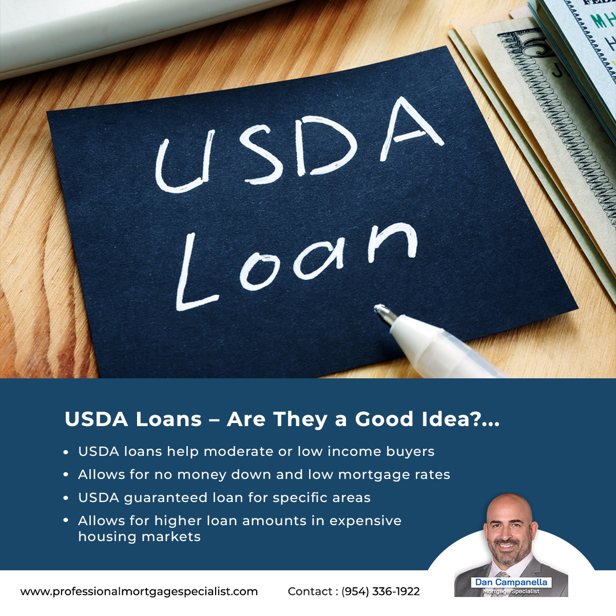USDA Loans – Are They a Good Idea?...
LEARN MORE... professionalmortgagespecialist.com/usda-loans-are…

#buyahome #buyahouse #mortgage #mortgages #finances #financialtips #loans #homeloan #homeloans #interest #interestrates #refinance #realtoradvice #realtortips #forrealtors