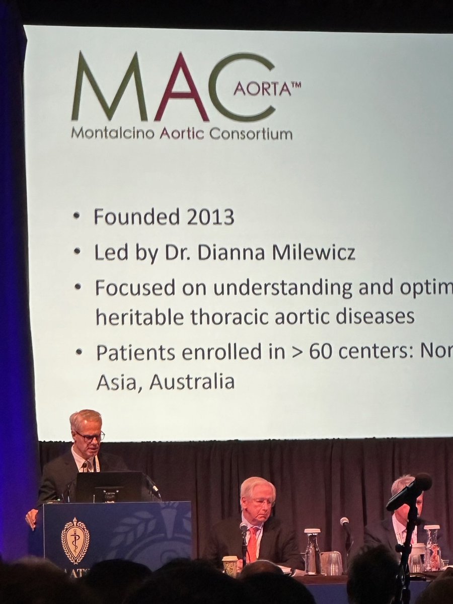 Great to see @MACAorta mentioned at the 2024 @AATSHQ Aortic Symposium in New York. GADA Canada represented MAC at the launch of THINK AORTA Canada at the 104th #AATS2024 Annual meeting in Toronto. Such a pleasure to have @OuzounianMD & @scottlemaire come by our booth. #thinkaorta