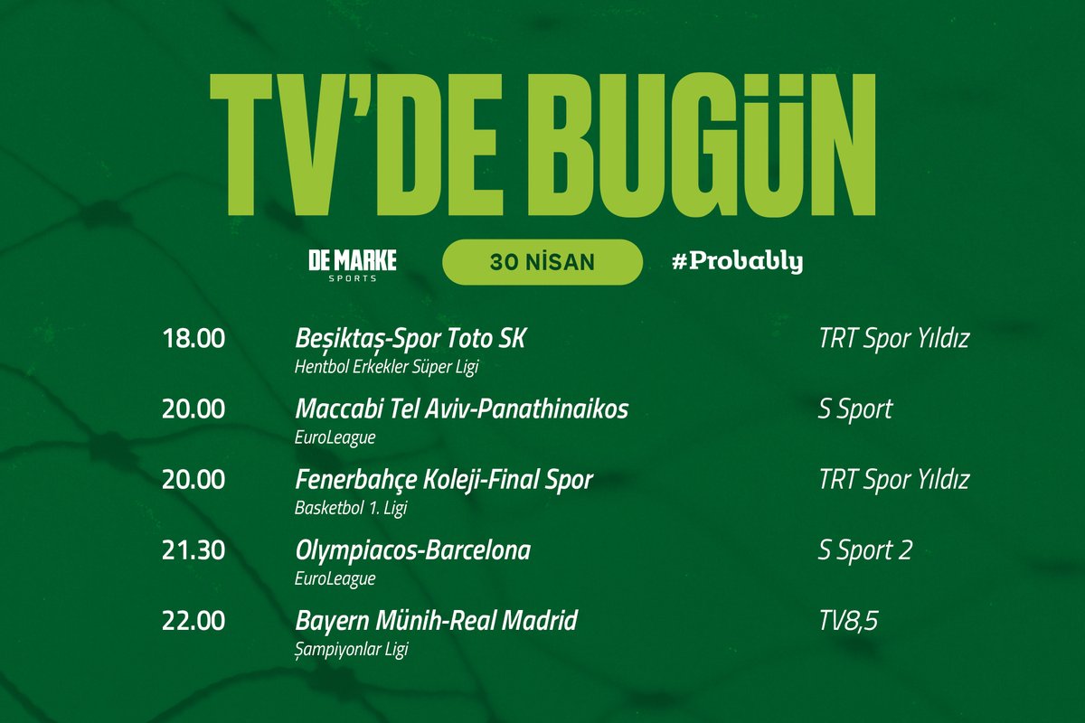 30 Nisan 2024 - TV'de Bugün #Probably