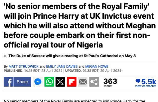 The Monarchy scumbags doesnt truly support Vets or those in need. They cant rise above their petty hatred against Prince Harry or Meghan Markle, so they choose not to show up. It’s just shows what type of people they are.