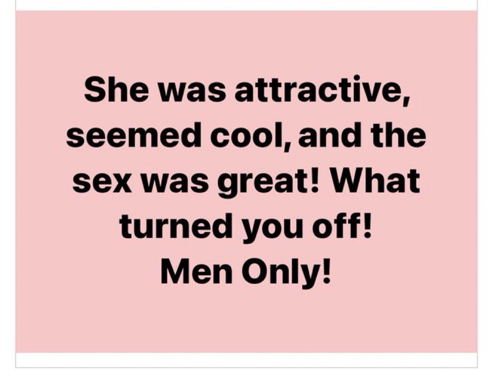 Men! Tell this!