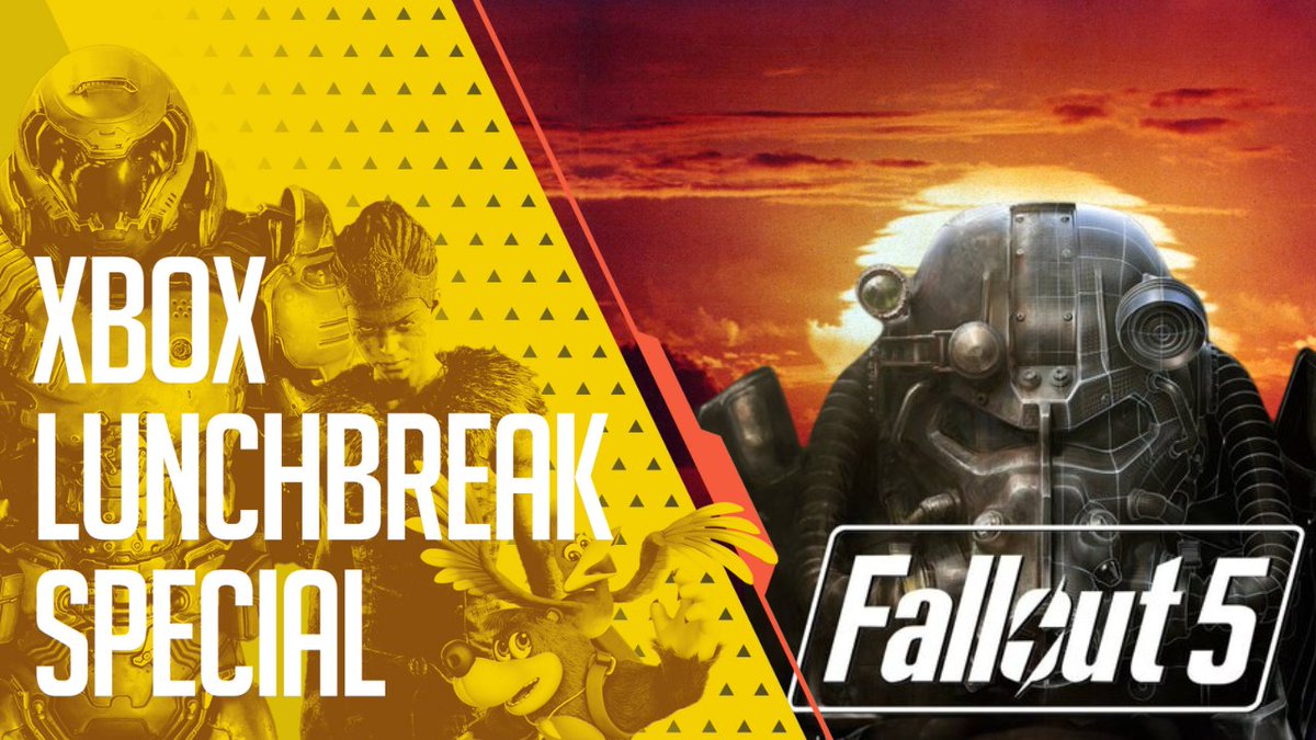 Today's ALL-NEW Episode of The Xbox Lunch Break Special has been updated!! Here are the NEW topics! #Fallout5 Coming Sooner Than Expected? #Fallout4 Is The 3rd Most Played Game On Steam & The #IGN X #ID@Xbox Showcase With Post Show Analysis! youtube.com/live/Lho_Rj7sN…