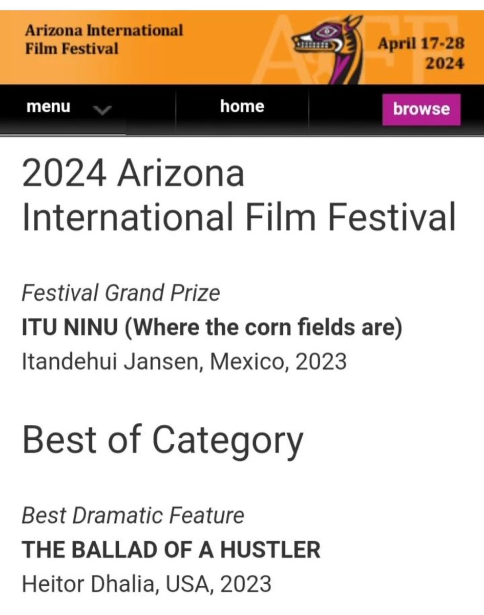 Congratulations to all the Arizona International Film Festival Filmmakers! We are proud that you are now part of the AzIFF Family! 120 films, 20 countries, and over 70 Filmmakers attending. Full list of 2024 AzIFF Winners- now on filmfestivalarizona.com