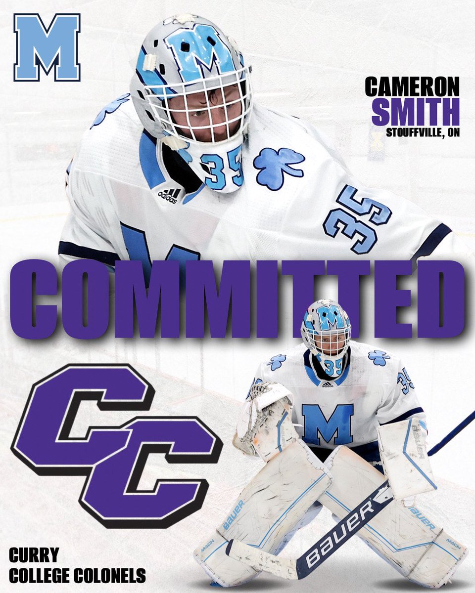 stmbuzzers's tweet photo. The Buzzers are pleased to announce that 2003 G Cam Smith @camsmitth has committed to Curry College @Curry_MHockey for the 24-25 season. Cam posted an 11-3-1 record (2.92 and .914 save%). Cam added 6 playoff games posting a 3-1-1 record. Ⓜ️#buzzerhood @OJHLOfficial https://t.co/htDnP2qVHP