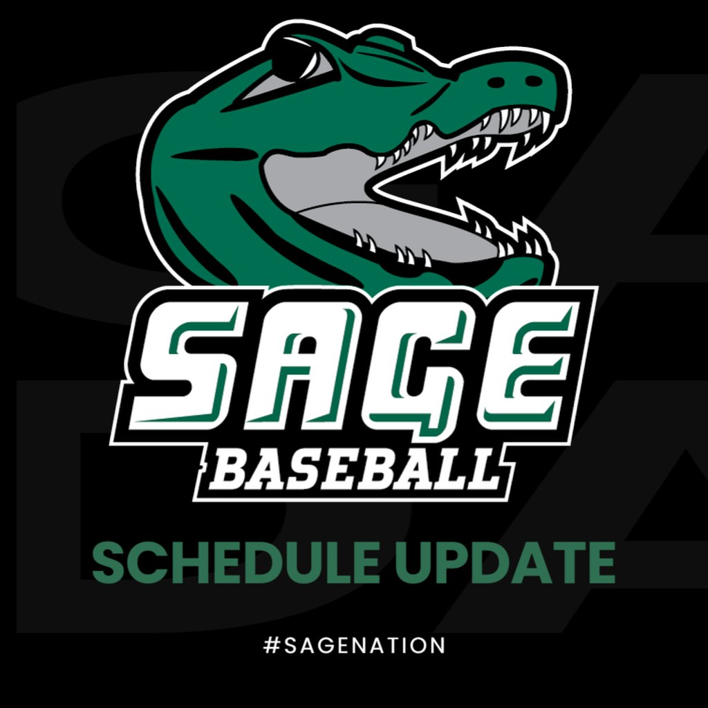#SageNation baseball is adding a game with SUNY Cobleskill to the schedule Tuesday night at 7:00.

The current #RussellSageCollege schedule: sagegators.com/composite

#SageGators