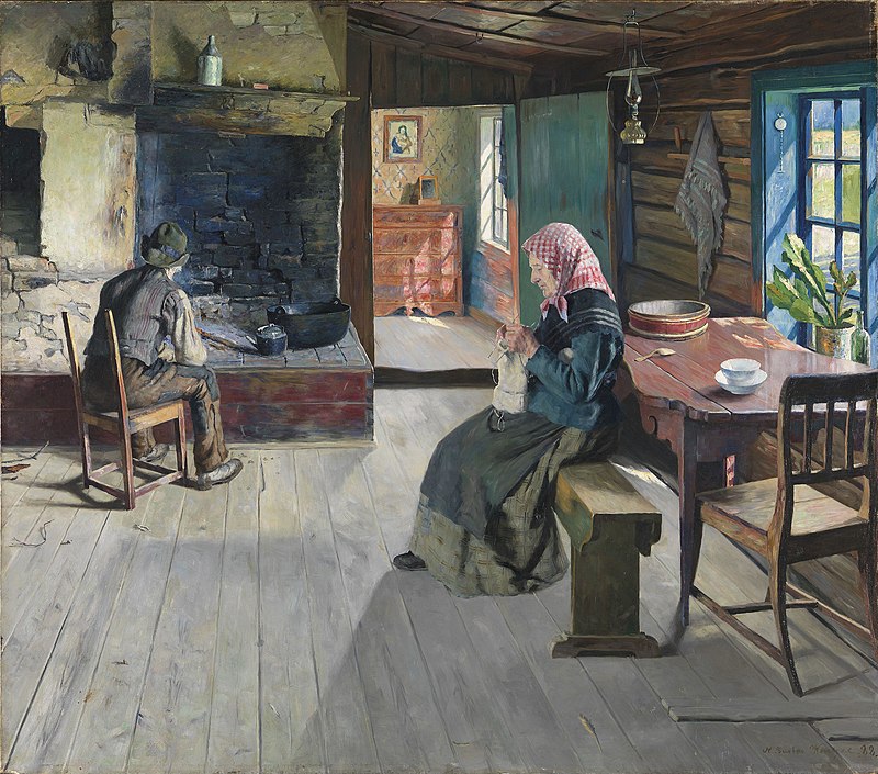 WENTZEL NILS GUSTAV
Pintor Noruego
1859-1927
Óleo s/ Lienzo - 120 x 136,5 cm
Nat. Mus. of Art. and Arch. and Design - Noruega
'Los Granjeros Jubilados' - 1888