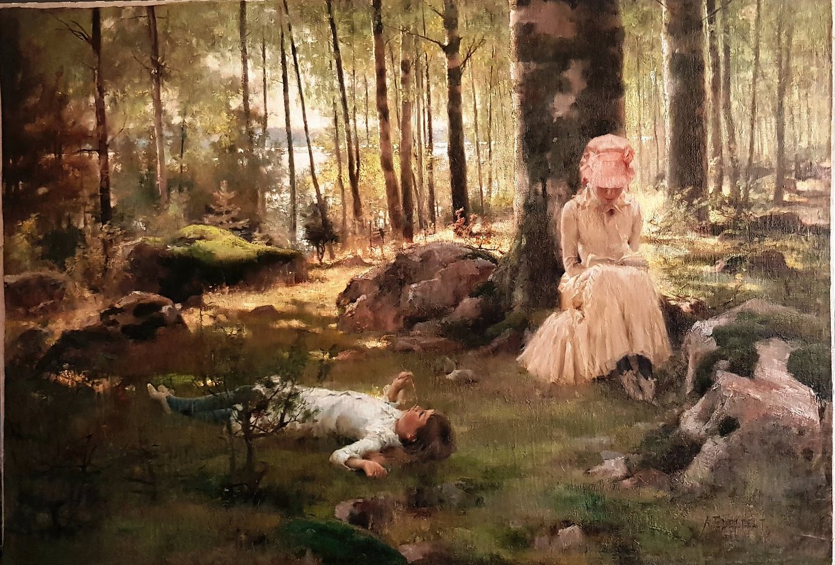 'One of the strange things about living in the world is that it is only now and then one is quite sure one is going to live forever and ever and ever.'
   ~ Frances Hodgson Burnett

Under the Birches (1882) 
     🎨 Albert Edelfelt