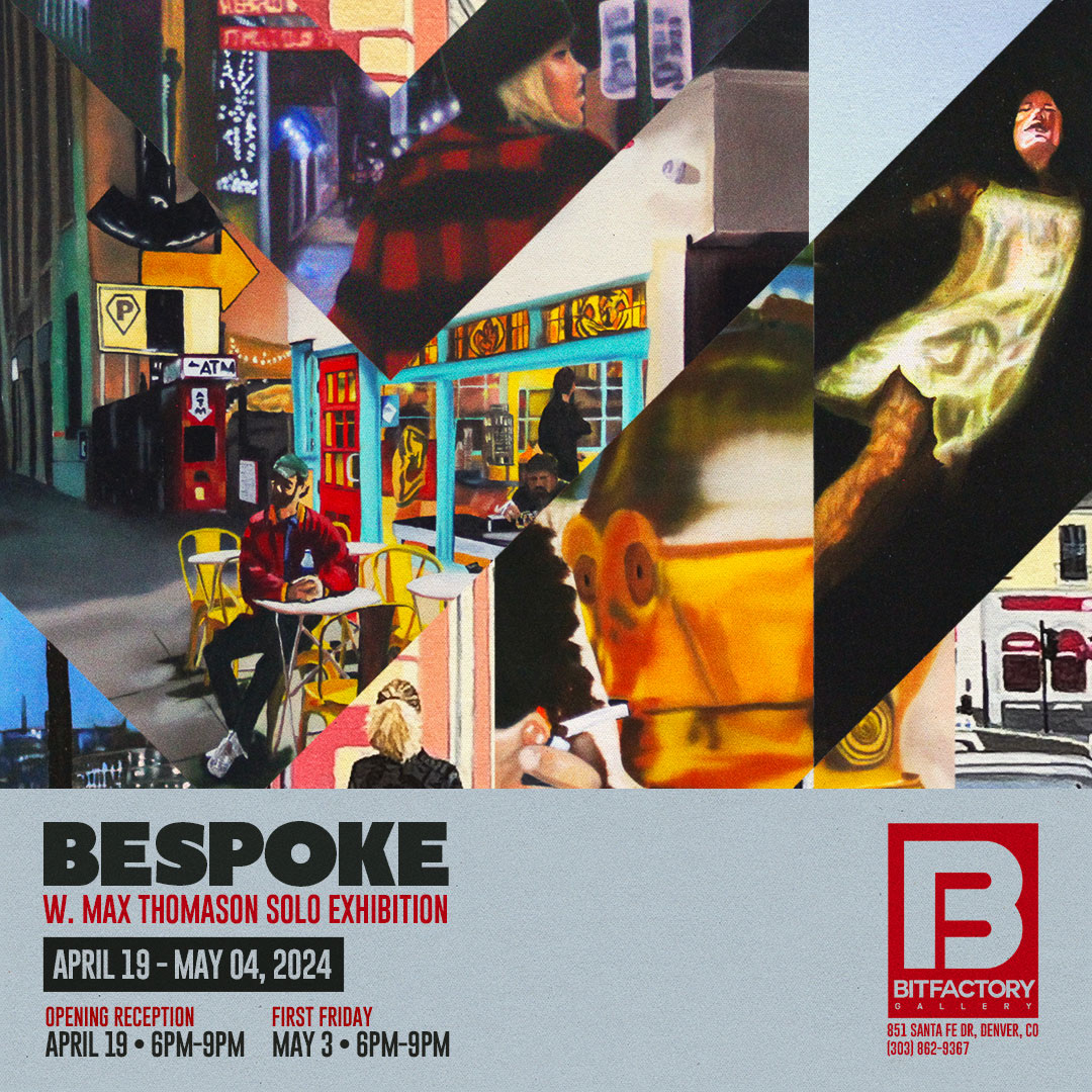 Final week to catch @wmaxthomason Solo Exhibition, Bespoke. Celebrating the 10yr anniversary of the founding of Bitfactory
Gallery Hours:
Tues- Sat
11-4p
#BitfactoryGallery #WMaxThomason #Bespoke #SoloExhibition #OilPainting #FigurativeArt #NaturalRealism #Nocturnes #Urbanscapes